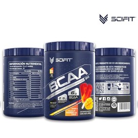 Scifit | Aminoácidos BCAA | 6 g de BCAA 2:1:1 | 2.5 g de L-Glutamina | 30 Servicios | Post-Intra Entrenamiento | Con Complejo de Hidratación SC-ION++®