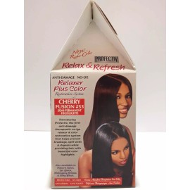 Profectiv Relax & Refresh No Lye Relaxer Plus Color - Cherry Fushion #53
