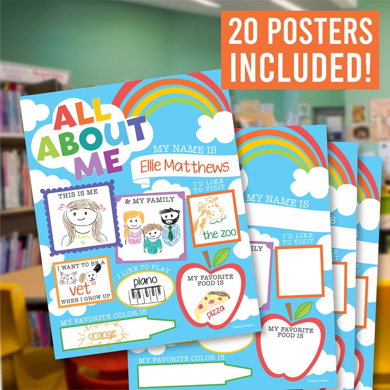 20 Colorful Read All About Me Posters For Elementary School