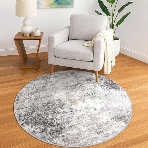 IOHOUZE Round Area Rug 5 Ft Circle Entryway Rugs Round