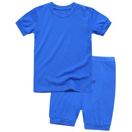VAENAIT BABY Pijamas cortos de viscosa suave para niños y niñas, juego de 2 piezas disponibles de 12 m a 12 años, C08-colorido Azul, 10 Años