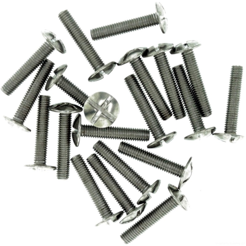 M5 (5mm x 12mm) Slot Mushroom Machine Screw (Bolt) (Crossed)
