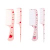 4pc Stylish Finetooth & Rattail Combs ，tail comb，rat tail comb，for