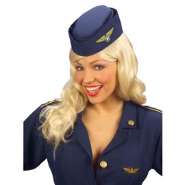 Flight Attendant American USA Hats Caps & Headwear for Fancy Dress Costumes Accessory