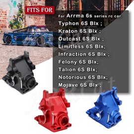 Aluminum Gearbox Case Upgrade Parts for 1/7 1/8 ARRMA 6S BLX Typhon Kraton Notorious Outcast Mojave Infraction Felony Talion Limitless 6S BLX,ARRCat RC Hop Ups Upgrades Parts,Replaces AR310854 (Blue)