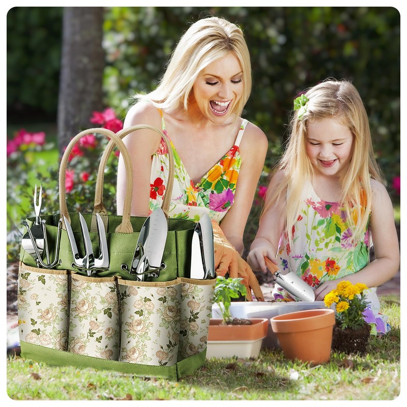 Gardening Tools 9-Piece Heavy Duty Garden Hand Tools with Fashion
