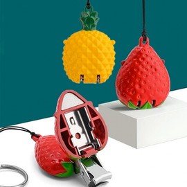 Portable Mini Fruit Nail Clipper Keychain Pineapple 2ea