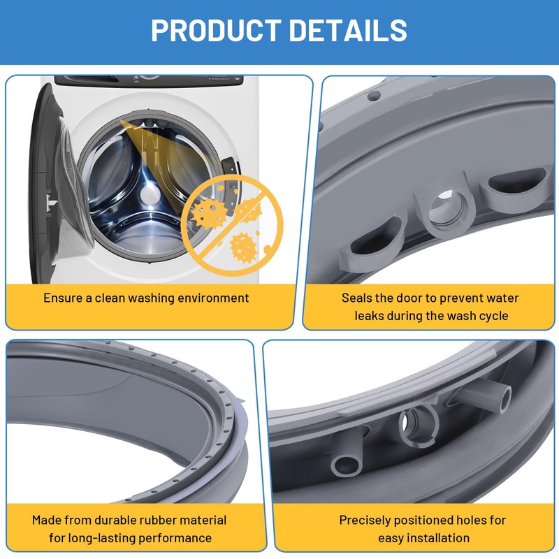 5304505004 for Electrolux Washer Door Seal EFLS627UTT0 EFLS617STT0 EFLS527UIW0 EFLS517SIW0