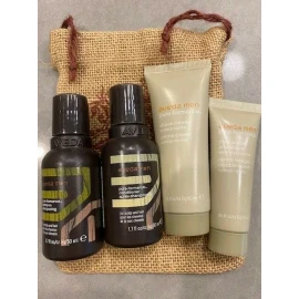 AVEDA 4 travel size MEN  GIFT PACK shampoo conditioner after shave cream BAG