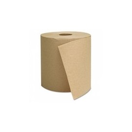 "GEN 1825 GEN Hardwound Roll Towels, Kraft, 8 x 800', 6 Rolls/Case "