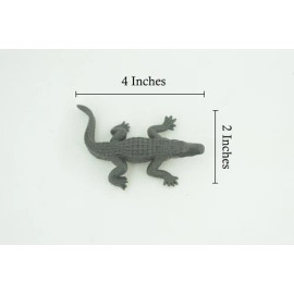 Collectible Wildlife Gifts Alligator Toy, Green, Realistic Rubber Crocodile Model 3 Inches SF87 B33