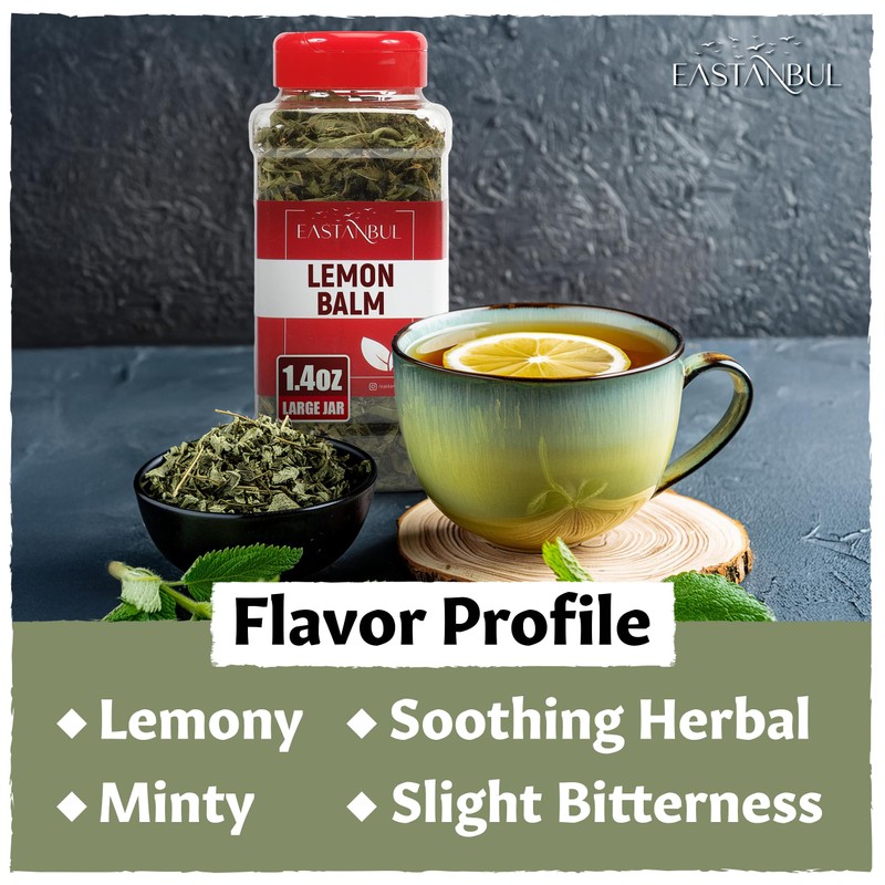 Eastanbul Lemon Balm Leaf, 1.4oz Lemon Balm Tea Loose Leaf