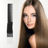 3 Pack Carbon Lift Teasing Combs with Metal Prong, Salon