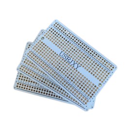 USRJXY Prototype PCB Board Electronic Prototype Board Half Size Gold Plating Anti-Oxidation Breadboard PCB-White 3 Pcs！