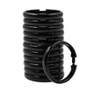 Qulable 12 Packs Circular Shower Curtain Rings, Plastic Curtain O