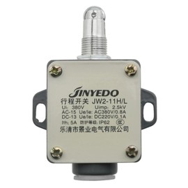 E-outstanding JW2-11H/L Self-resetting One Open One Close Round Roller Travel Microswitch Roller Plunger Momentary Limit Switch