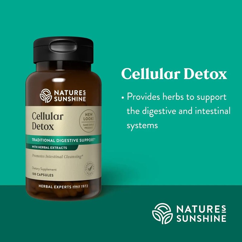 Nature's Sunshine Cellular Detox, 100 Capsules, Kosher | Natural Digestive