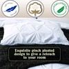 Hotel Quality Pinch Pleated Pintuck Euro Pillow Shams Set of