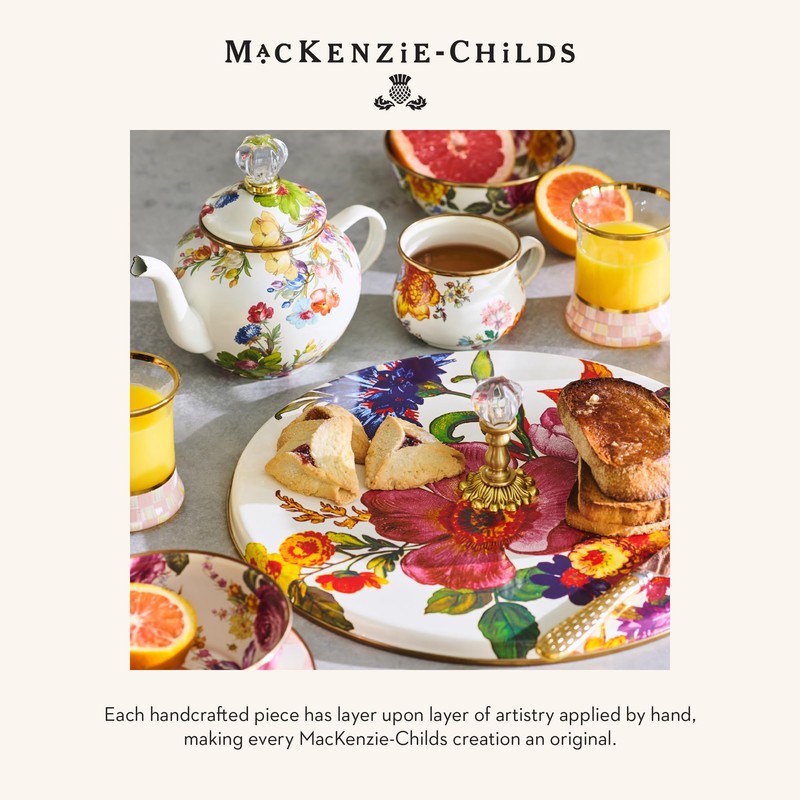 MACKENZIE-CHILDS Enamel Serving Platter, Decorative Serving Platter for Food, 16