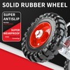 Rolling Gate Wheel, 8-Inch Rubber Wheel Carrier for Driveway Chain