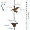 VICKEYWIN 8.5FT Hummingbird Cup Rain Chain, Decorative Metal Rain Catcher