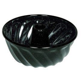 Riess, 0631-022, Gugelhupfform 18, CLASSIC - BACKFORMEN, Durchmesser 18 cm, Höhe 9.7 cm, Inhalt 1.1 Liter, Emaille, schwarz, Induktion