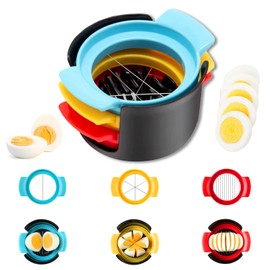 Egg Slicer, 3 in 1 Stainless Steel Egg Divider, Egg Divider Cutting Wires, Boiled Egg Cutting Tool, for Mozzarella Cutter, Kiwis, Tomatoes, Boiled Eggs