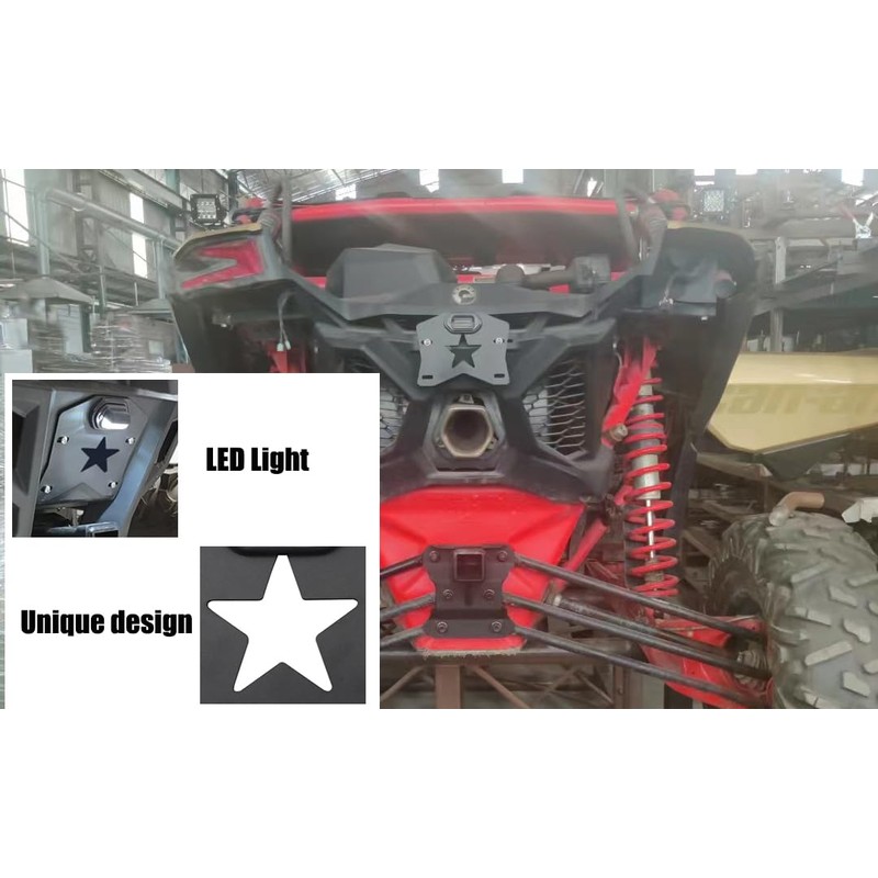 Pikioraz UTV License Plate Bracket, RZR License Plate Holder with