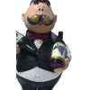 Chubby Waiter Holding Wine Corkscrew Bottle Opener and Stand
