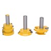 3Pcs Rail and Stile Router Bit Hardened Steel 1/2in Straight