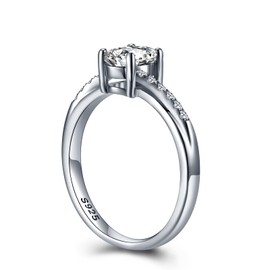 Atylyk Moissanite Engagement Ring Oval Solitaire Sterling Silver Promise Rings for Women Lady (6)