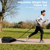 COSYOO Adjustable Sled Pulling Belt Weight Sled Trainer, Sandbag Sled