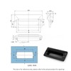 KVSXUIDU zinc Alloy Embedded Handle, 110mm/4.33 "Embedded Installation, Suitable for
