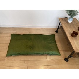 Cloth shop Long Seat Cushion Cover, Plain, Washable, Approx. 23.2 x 43.3 inches (59 x 110 cm), Heathered Plain Green