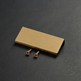 MATOOYA Finger Pulls for Cabinets Drawers - Aluminum Alloy Concealed Handle for Home Kitchen Door Dresser, Easy Installation (2, Bronze, 80mm/3.15inch)