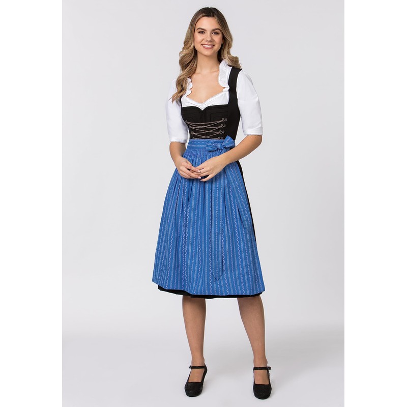 Stockerpoint Claire Women's Midi Dirndl Apron, blue