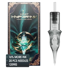 MAST TATTOO Cartuchos De Agujas Para Tatuajes Mast Hyperink Pro Round Shader Almacenamiento De Tinta Más Grande Para Artistas Del Tatuaje Gris