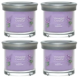 Yankee Candle Small Tumbler Scented Single Wick Jar Candle, Lilac Blossoms, Over 20 Hours of Burn Time, 4.3 Ounce (Pack of 4)
