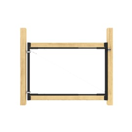 BarnSmith Adjustable Anti Sag Gate Kit for Wooden Fences 36in-72in Width x 4'-5' Height - Heavy Duty Gate Frame Hardware Kit, Black Finish (Wooden Posts Not Included)