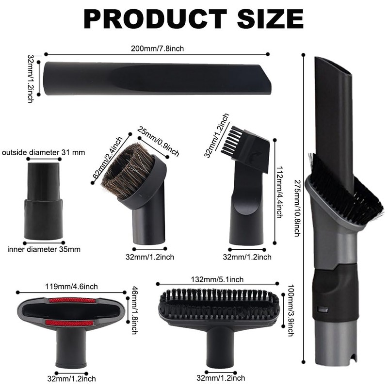 Vacuum Attachments for Shark NV752/650/800 Rocket HV300/301/320 Accessories
