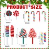 Giegxin 60 Pcs Mini Christmas Fake Candy Canes for Crafts