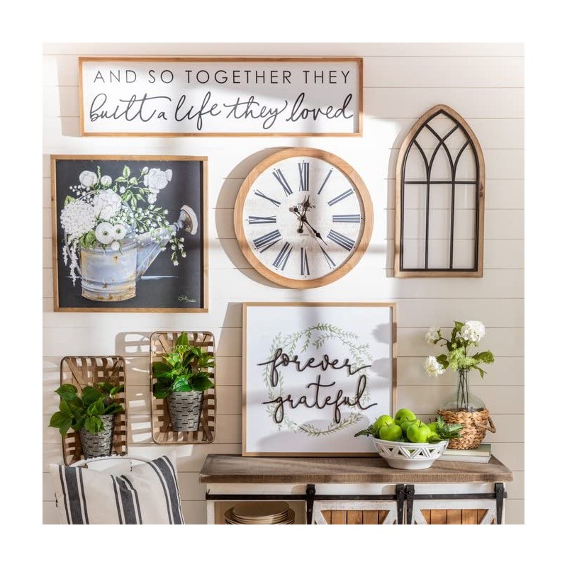 Hobby Lobby White, Black and Brown Old Town Wood Wall