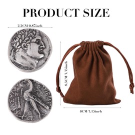 30 Roman Coins,30 Pieces of Silver Coins Judas Prop with Coin Bag,Metal Religious Old Coins,Christian Accessories Funny Gifts for Catholic Priests