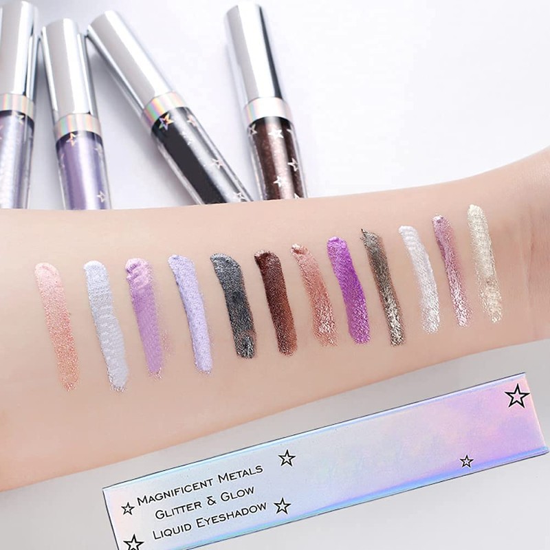 Lucoss Liquid Eyeshadow Glitter Eyeshadow Makeup Durable Shiny Glitter Waterproof