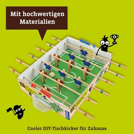 Kosmos 604479 AllesKönnerKiste Football Table Kicker, DIY Craft Set for Boys and Girls from 7 Years, Complete Set for Crafts, Building and Playing Table Football