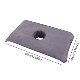 perfeclan Salon Massage Tischhandtuch Gesichtskissen Handtuch mit Loch bequemer Ablegen Protektor Spa Bettkopf Vorhangpolster für Spa -Salon, Grau