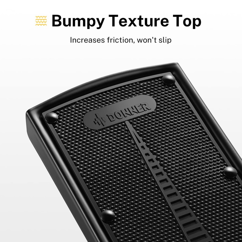 Donner Guitar Footrest with Non-Slip Rubber Base, Foldable Guitar Footstool