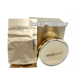 Amorepacific 아모레퍼시픽 타임 레스폰스 컴플릿 쿠션 컴팩트(본품+리필) 21W1 린넨 베이지 AmorePacific Time Response Complete Cushion Compact (Refill + Main) 21W1 Linen Beige