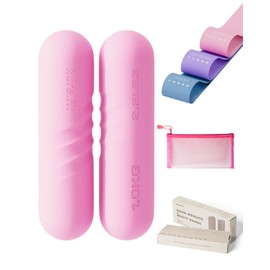 kure.fit Hand Weight Bars for Women (2.2 LB) | Resistance Booty Bands | Pilates, Yoga, Dance, Aerobics, Running, Cardio, Gym, Strength Training | Non-Slip | Portable Dumbbells | Women & Men | Pink