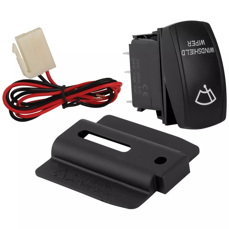 LIANGREN 12V Electric Windshield Wiper Motor Kit+Wiring For Polaris Ranger